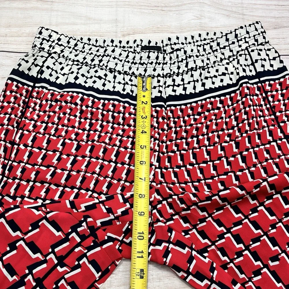 New $398 J.Crew Collection 100% Silk Pull-On Ankle Pants Slim Fit‎ Size 8